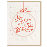 So Very Merry Letterpress Holiday Card
