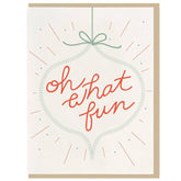 Oh What Fun Letterpress Holiday Card