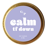 Calm TF Down Candle Tin