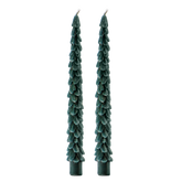 Green Tree Taper Candles Set