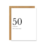 50th Birthday Definition Card