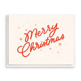 Merry Script Letterpress Christmas Card