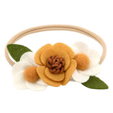 Gold Daisies Baby Headband