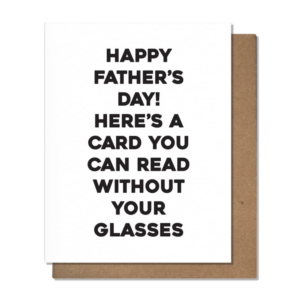 Dad Glasses BW - Father's Day Card