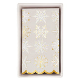 Snowflakes Guest Towels with Ceramic Tray