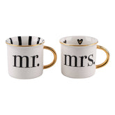 Gold Mr. & Mrs. Mug Set