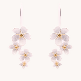 Cherry Blossom Silver Drop Earrings