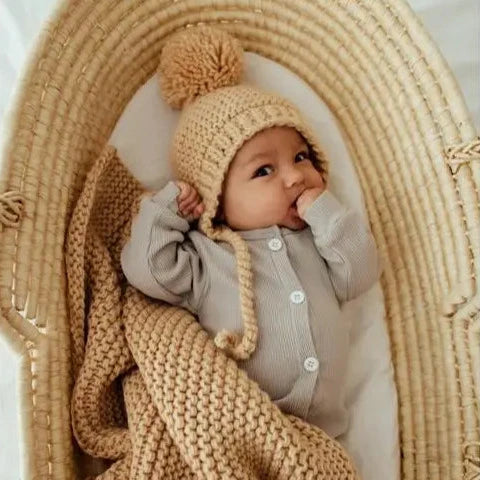 Garter Stitch Knit Baby Blanket