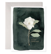 White Flower Sympathy Card