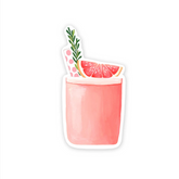 Pink Grapefruit Cocktail Sticker