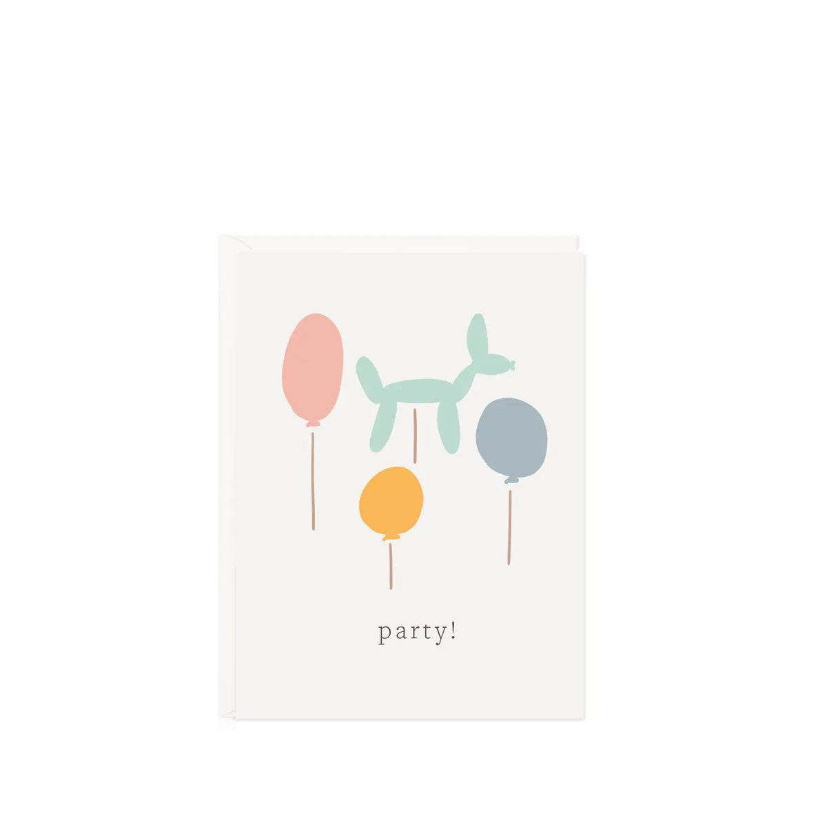 Party Balloons Mini Card