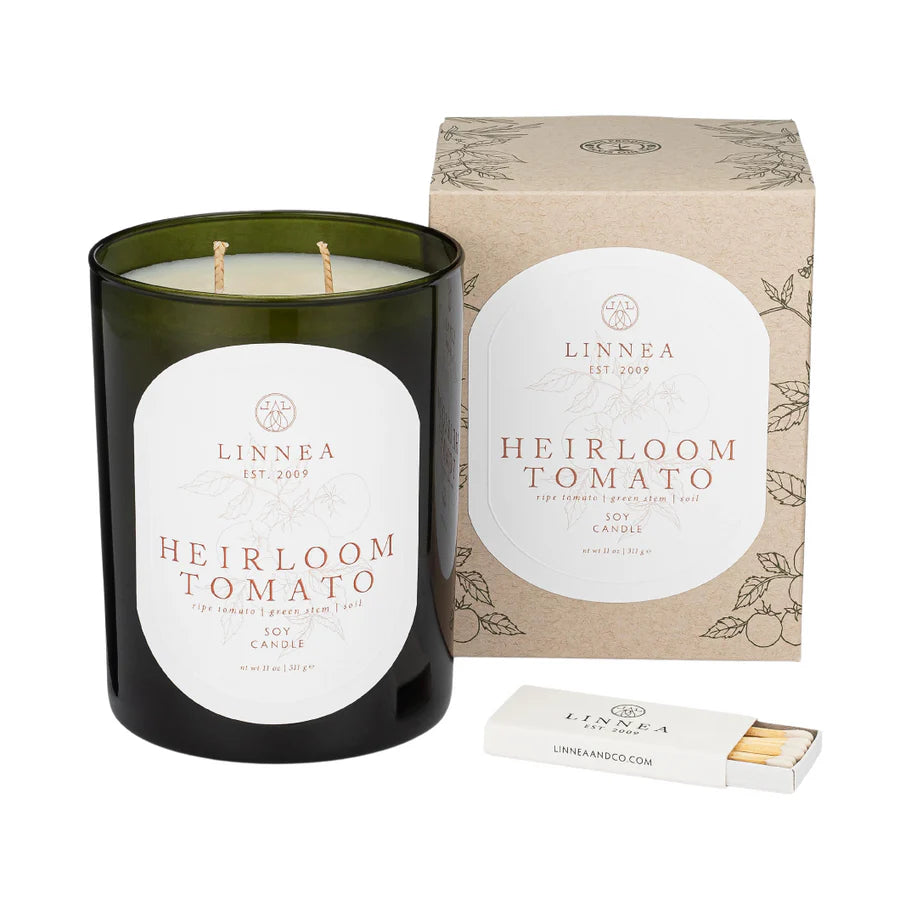 Heirloom Tomato 2-Wick Candle with Plantable Cover