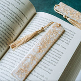 White & Gold Marble Bookmark
