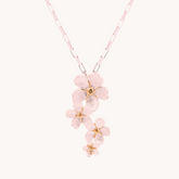 Cherry Blossom Silver Necklace