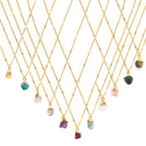 Raw Cut Gemstone Necklace