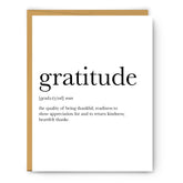 Gratitude Definition Card