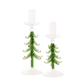 Glimmer Glass Fir Tree Candle Holder