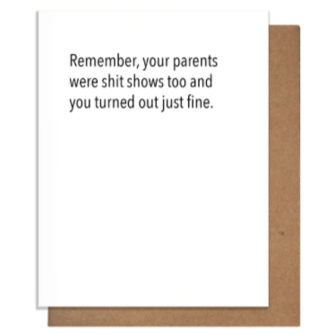 Shit Show Parents Greeting Cards