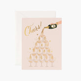 Champagne Tower Cheers Card