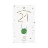 Milestones Mini Gold Sparkler 21