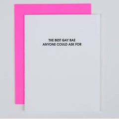 Best Gay BAE Letterpress Card