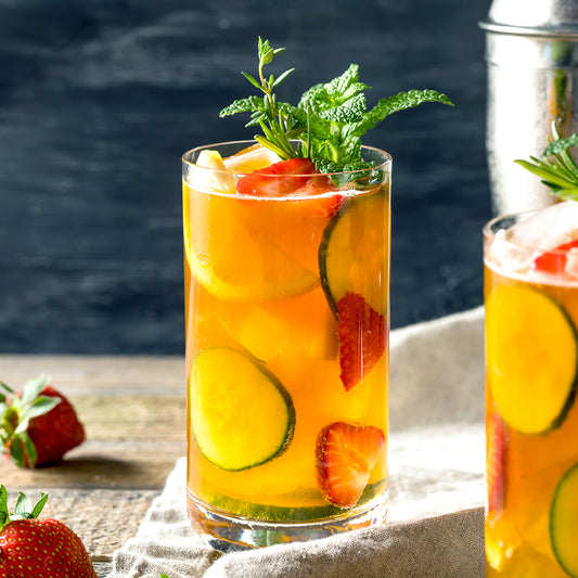 Pimm's Cup Strawberry Basil Cocktail Recipe