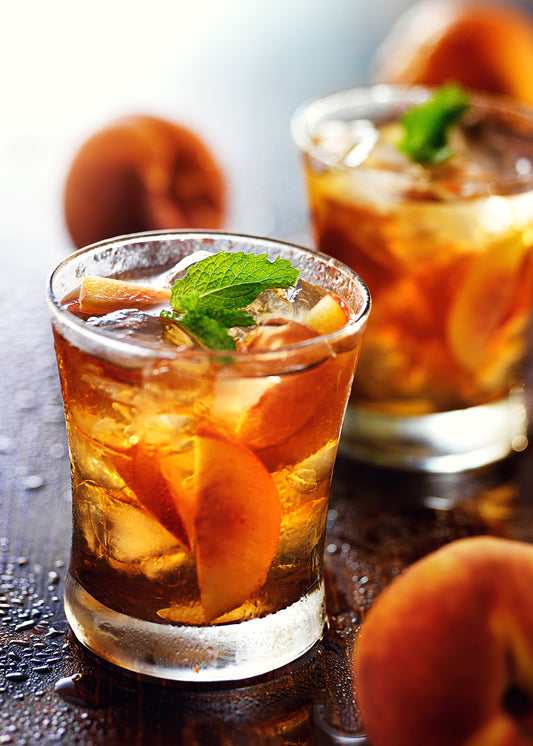 Just peachy bourbon and peach jam cocktail