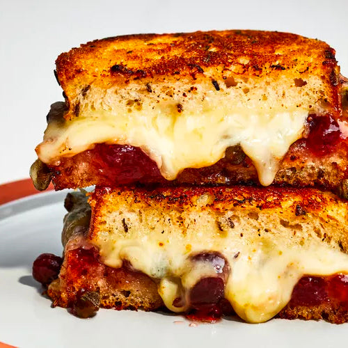 Creamy, melty grilled cheese with Fig Jam, leveled up grilled cheese recipe for entertaining