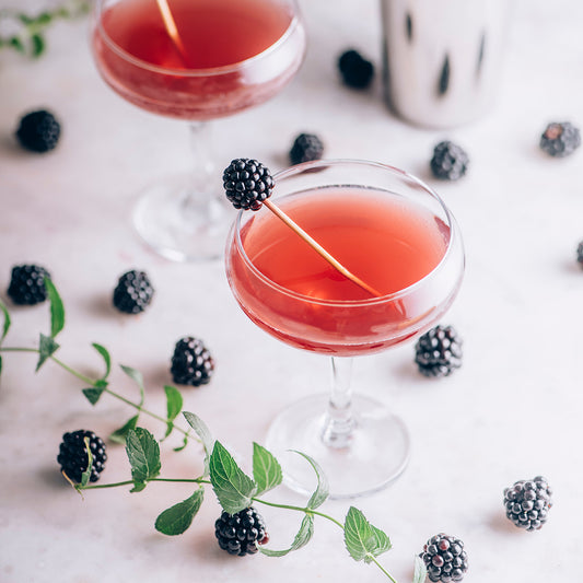 Easy Fall Cocktail Recipe, The Vincent with Blackberry Pomegranate Syrup and Cognac