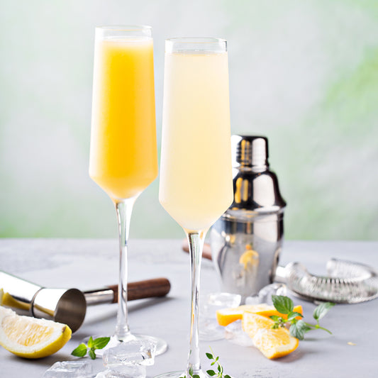 Herbal mimosa cocktail recipe for Spring with Camp Craft Cocktails infusion kit