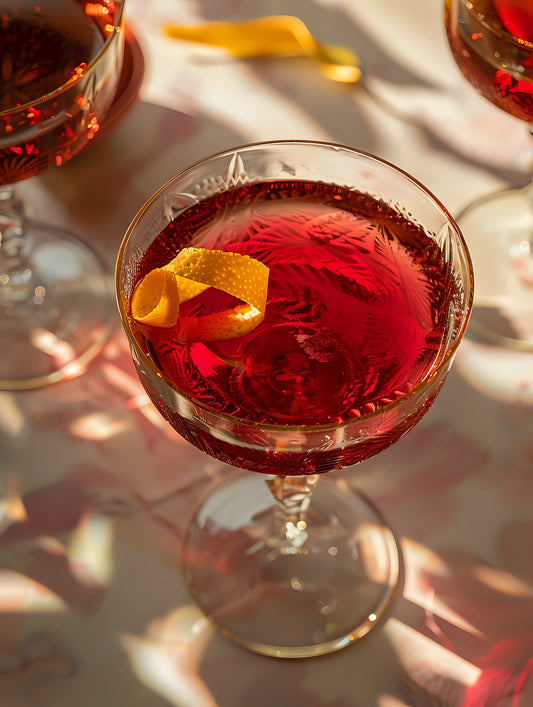 Holiday Spice Mulled Manhattan Cocktail Recipe