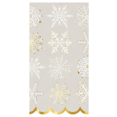 Snowflakes Guest Towels with Ceramic Tray