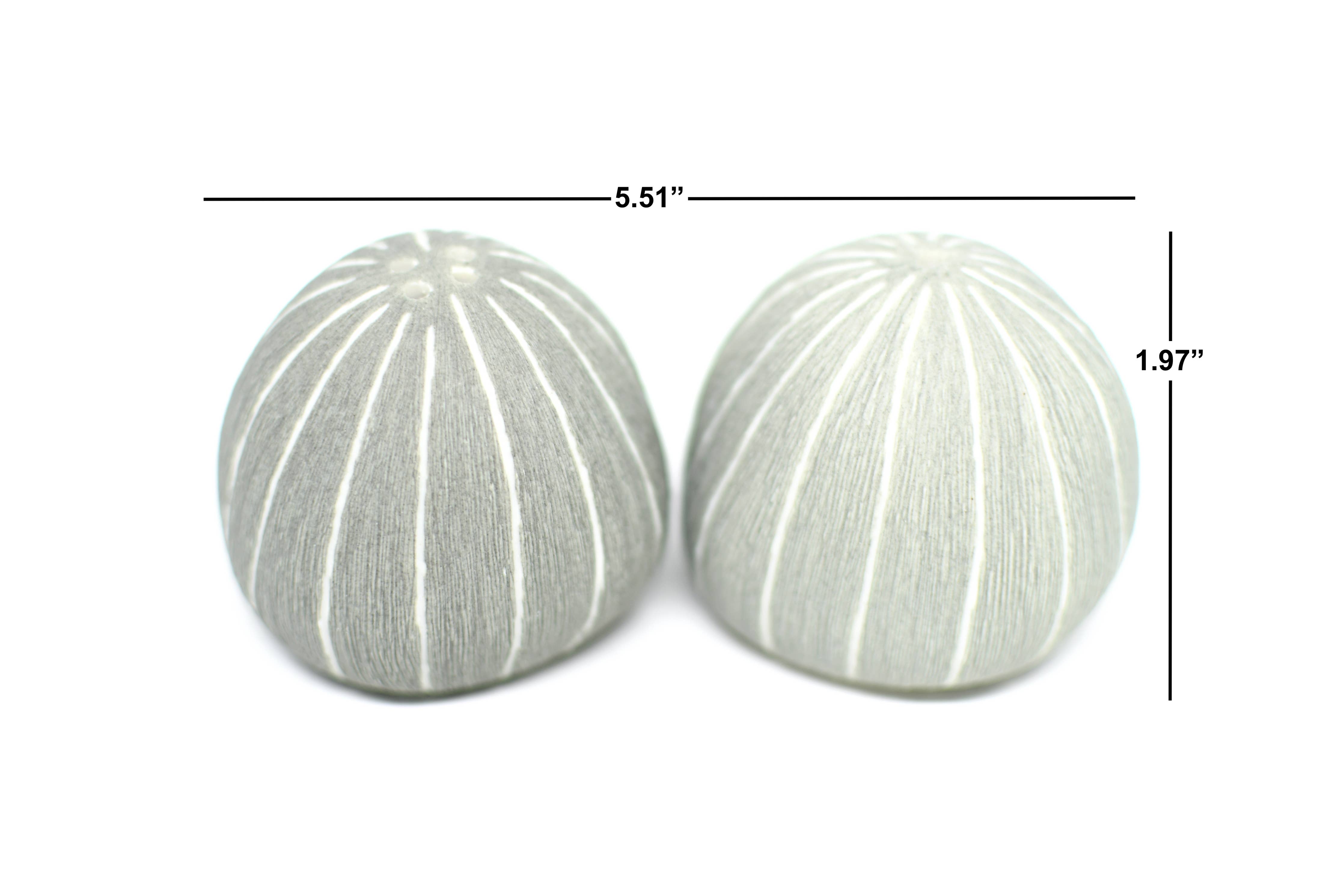 Grey Pebble Salt and Pepper Shakers