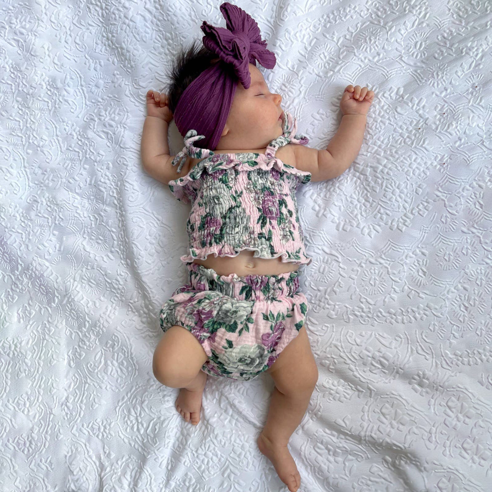 Blissful Blossoms Ruffle Top & Bloomer Set