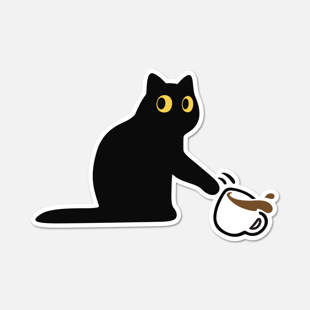 Mischievous Cat Sticker