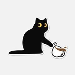 Mischievous Cat Sticker