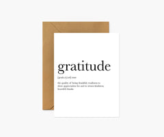 Gratitude Definition Card