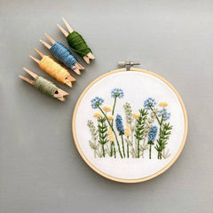Meadow in Blue & Yellow Embroidery Kit
