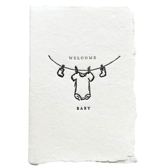 Welcome Baby Clothesline Card