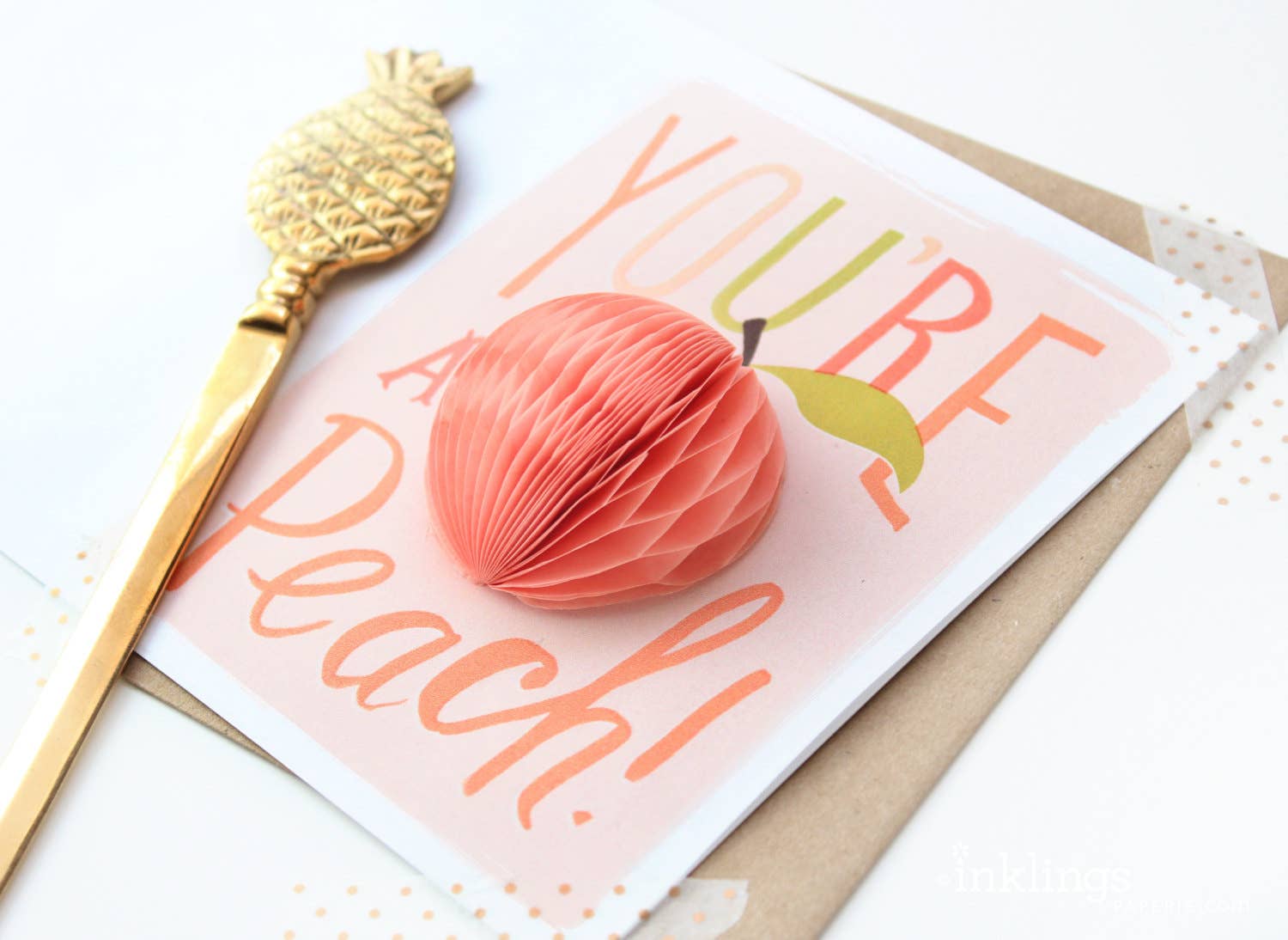 Peach Pop-Up Card