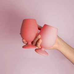 Stemm Silicone Unbreakable Wine Glasses - Flamingo Set