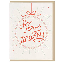 So Very Merry Letterpress Holiday Card