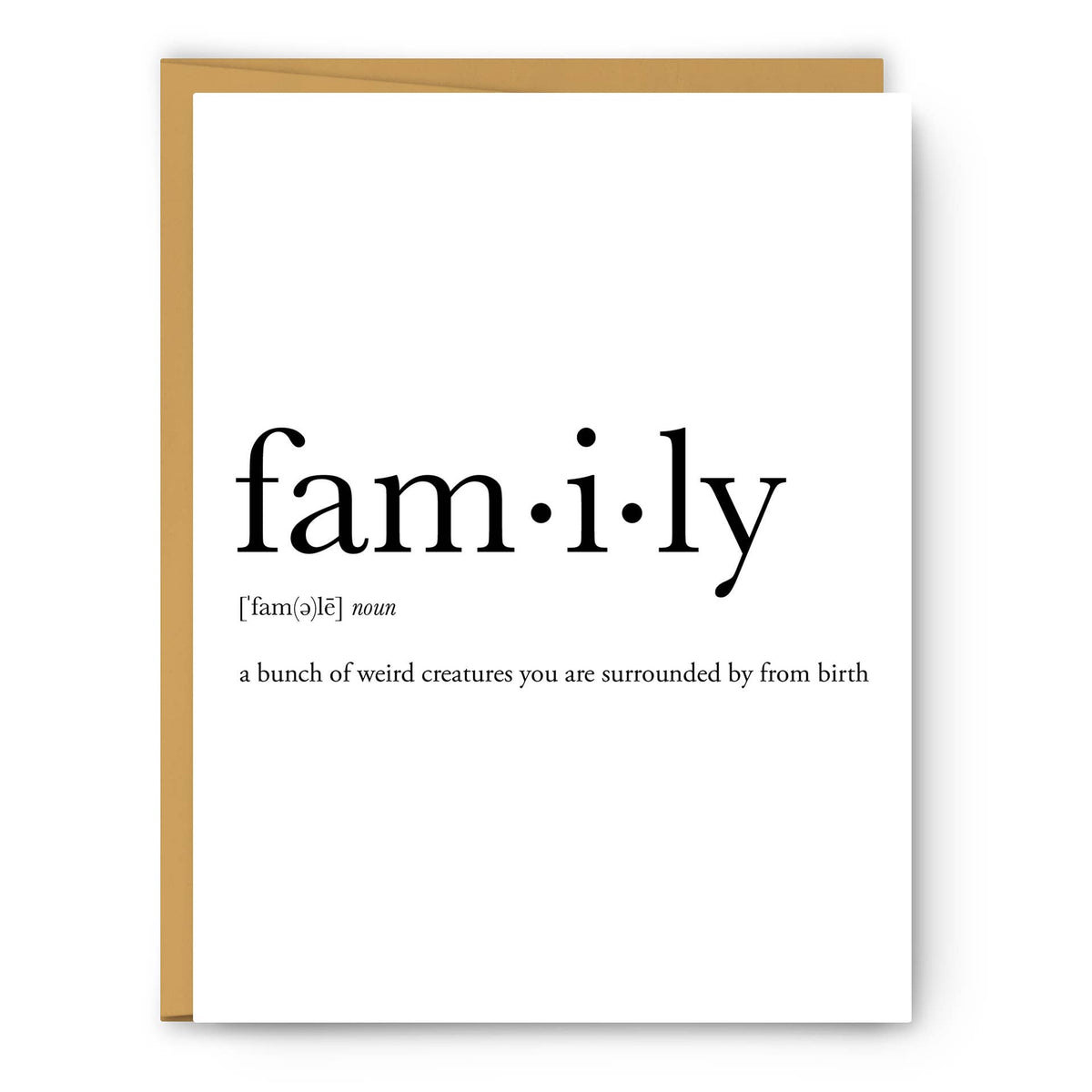 Family Definition Card