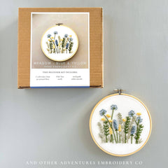 Meadow in Blue & Yellow Embroidery Kit