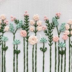 Pastel Wildflowers Embroidery Kit
