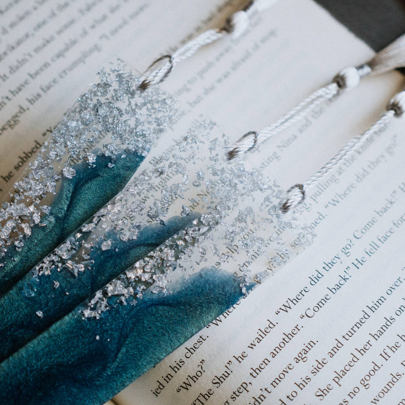 Sea Green & Silver Bookmark