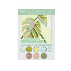 Monstera Leaves Mini Paint-by-Number Kit