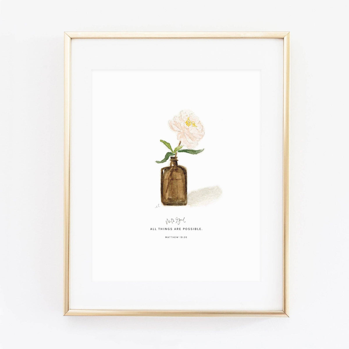 Peony Scripture Print