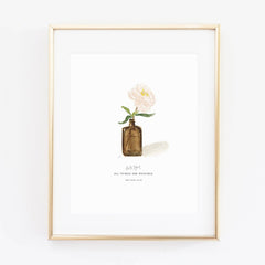 Peony Scripture Print