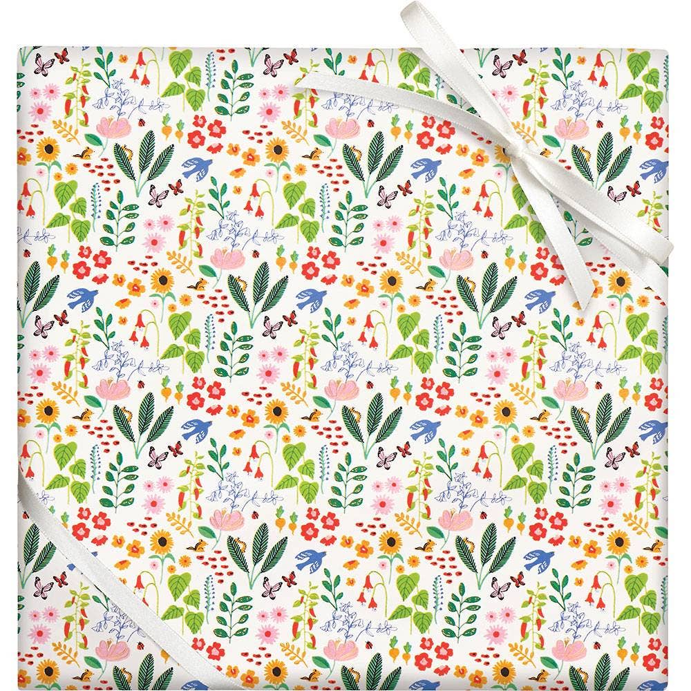 Floral Forest Stone Wrapping Paper Roll